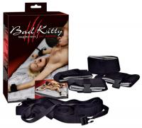 Фиксация для рук с привязью на кровать Bad Kitty Bettfesselset - интернет-магазине интимных товаров sexshot.ru с доставкой по Москве и России 