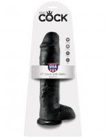 Фаллоимитатор на присоске черный King Cock - интернет-магазине интимных товаров sexshot.ru с доставкой по Москве и России 